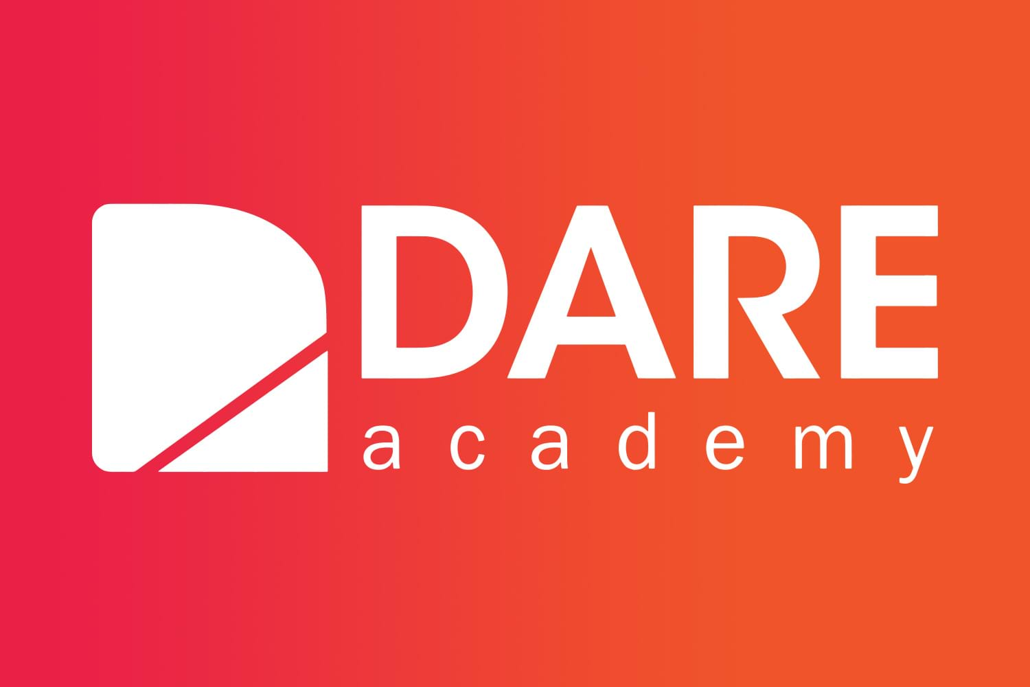 The Dare Academy logo, a red background with white text.